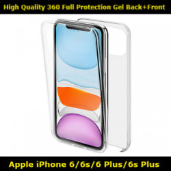 High Quality 360 Full Protection Gel Back+Front for iPhone 6/6s/6 Plus/6s Plus Slim Fit Look